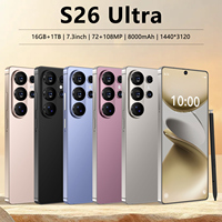 Teléfono Inteligente Android 15, 16GB+1TB, Desbloqueado, Procesador Deca Core, Red 5G, Pantalla Completa de 7.3 Pulgadas, para S26Ultra