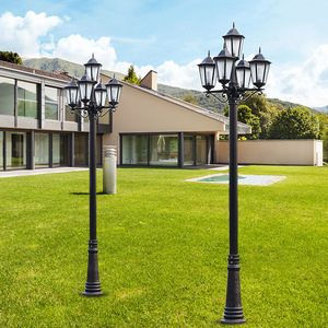 Waterproof Outdoor European-style <strong>Vintage</strong> <strong>Street</strong> Lamp Led Landscape Villa <strong>Lights</strong>, Outdoor Garden Community Courtyard High-pole h - Product Image 1