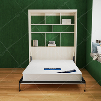 Cama de pared Murphy eléctrica de 2m con control remoto plegable e invisible para espacios pequeños con hardware para habitaciones pequeñas