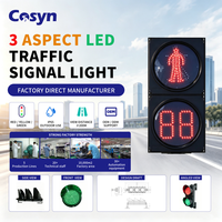 Feu de signalisation piétonnier anti-UV haute luminosité rouge-vert pour projets de rénovation urbaine et municipale