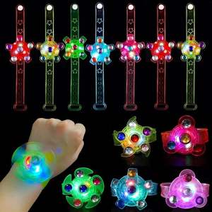 Bracelet lumineux LED à succès <span class=keywords><strong>pour</strong></span> enfants, bracelet lumineux en plastique Pop It, fidget spinner, cadeaux de fête d'anniversaire - Product Image 2