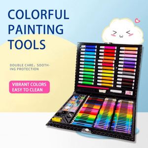 150pcs <b>Color</b> Sets Gel Oil Pencil Crayon Water <b>Color</b> <b>Pen</b> Painting <b>Color</b> Box Customizable ABS Material Kid Art Set - Product Image 2