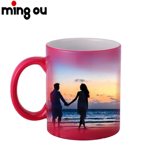 Tazas de café de cerámica personalizadas, sensible al calor, mágicas, cambia de Color, para sublimación, venta al por mayor - Product Image 2