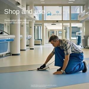 LG Tapis de sol en plastique PVC de 2.0mm d'épaisseur Tapis de sol en cuir antistatique épais et ignifuge pour bureau commercial et grande surface - Product Image 1