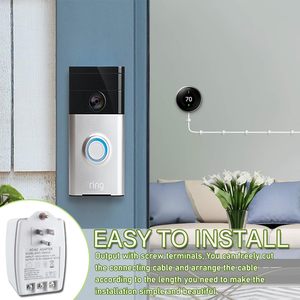 Transformateur monophasé 24V AC 40VA pour sonnette, <span class=keywords><strong>alimentation</strong></span> 100% cuivre compatible avec Ring Doorbell, <span class=keywords><strong>Nest</strong></span>, <span class=keywords><strong>Thermostat</strong></span> Sensi, entrée 110V - Product Image 4