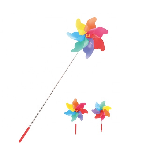 Цветная Выдвижная телескопическая игрушка-ветряная мельница на солнечной батарее, оранжевый генератор