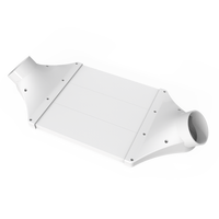 MIAVENTILATION Conduit d'air frais Linteau Tuyau plat PVC 75 mm Adaptateur de ventilation pour ventilateur de cheminée