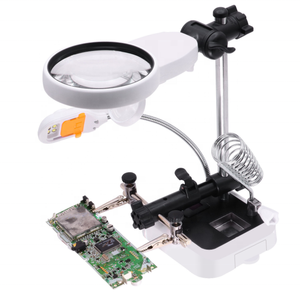 Loupe de bureau de soudure de <span class=keywords><strong>fer</strong></span> <span class=keywords><strong>à</strong></span> <span class=keywords><strong>souder</strong></span> <span class=keywords><strong>électrique</strong></span> d'illumination de 6 LED pour le métier de passe-temps d'électronique de soudure - Product Image 1
