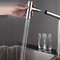 Robinet de cuisine moderne pour HD25 en acier inoxydable, monocommande, avec cartouche céramique, thermostatique, commande par bouton-poussoir