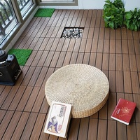 Dalles de terrasse en composite WPC imperméables pour balcon, jardin et patio, intérieur/extérieur