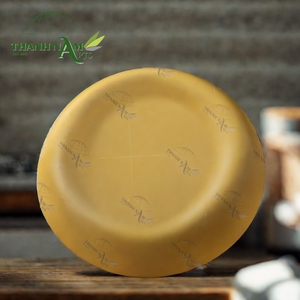 Plat de service décoratif écologique en fibre de bambou, léger, imperméable, durable, fait à la main, plateau à dîner pour fruits, cuisine à domicile - Product Image 2