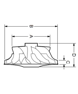 Ruota del compressore TD13M-45Q22VRC-N24 per 6AYM-WST MTU De troit Di esel Vari ous Mit Mitsubishi W <span class=keywords><strong>ith</strong></span> 16V-149 - Product Image 1