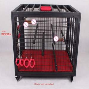 BDSM Bondage Seksmeubilair Fetisj Volwassen Spellen Seks Speelgoed Grote Metalen Hondenkooi Slavenbevestiging Trainingskooi voor Vrouwen Mannen Koppels - Product Image 1