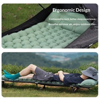 Matelas de couchage gonflable d'extérieur ultra léger et portable avec pompe à pied, housse en PVC et nylon TPU, imperméable, pour le camping 4 saisons