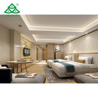 Ensemble de meubles de chambre d'hôtel 5 étoiles sur mesure, ensemble de meubles d'hôtel en bois de luxe, comprend des meubles de salle de bain