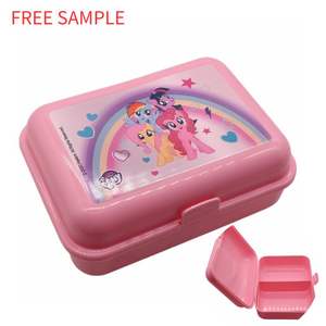 Bpa Free Anime Durable Breakfast School Bento Divider Box Baby Girl Food Storage Containers Plastic Lunch Box kids