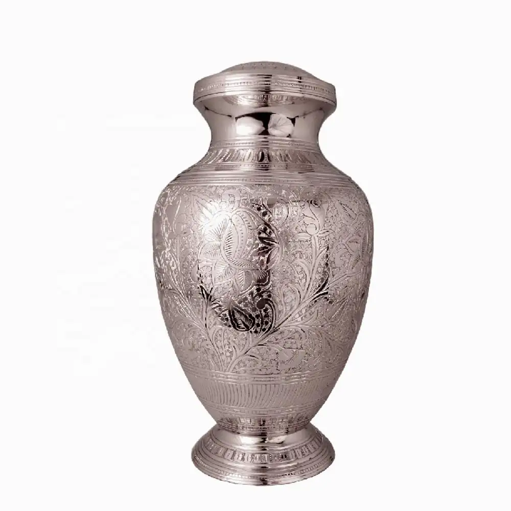 वयस्क पीतल अंतिम संस्कार urns क्लासिक शीर्ष गुणवत्ता सस्ते अंतिम संस्कार urns पुष्प चांदी साथी पीतल अंतिम संस्कार urns