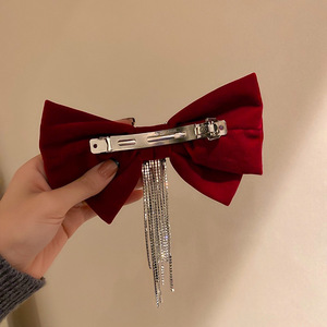 Horquilla con lazo grande <span class=keywords><strong>para</strong></span> mujer, accesorios, horquilla con borla, pinzas <span class=keywords><strong>para</strong></span> el <span class=keywords><strong>pelo</strong></span> - Product Image 2