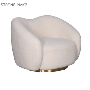 Muebles de sala de estar Silla de acento de madera de diseño con respaldo alto Silla de salón moderna de mediados de siglo con otomana - Product Image 3