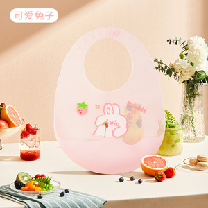 ผ้ากันเปื้อนเด็กซิลิโคนกันน้ําอาหารเสริมถุงข้าวเด็กฤดูร้อนบางเฉียบถุงน้ําลายเด็กผ้ากันเปื้อนโปร่งใส - Product Image 6