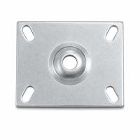 Plaque de montage de roulettes avec revêtement Dacromet, plaquée zinc, robuste, pour la connexion des roulettes de chariots industriels