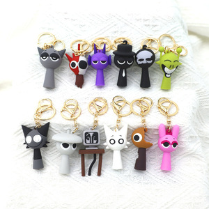 <b>Game</b> Doll Keychain Sprunki Rhythm Box Keychain <b>Game</b> Peripheral Cartoon Pendant Pendant Pendant Keychain Children's Gift Pendant - Product Image 4