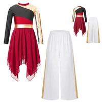 6-16 enfants formation vêtements de danse stage scène danse Performance porter filles louange culte danse Costume robes