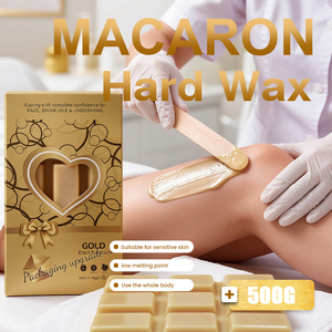 Bloc de <span class=keywords><strong>cire</strong></span> dure dorée 500g à 9 grilles, à faible point de fusion, pour épilation visage, maillot et aisselles, pour salons de beauté et spas, marque privée - Product Image 1