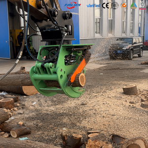 Grappin hydraulique rotatif pour bois forestier avec cylindre de serrage pour excavatrice - Product Image 2