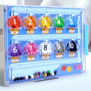 Bloques de Construcción de Pistas de Canicas, Juguete Educativo DIY para el Pensamiento Lógico de los Niños, de Madera, para Aprender a Combinar Colores y Números, Laberinto de Colores - Product Image 4