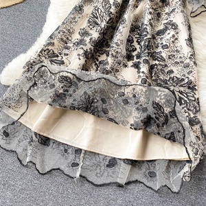 Nuovo <span class=keywords><strong>Abito</strong></span> Elegante Coreano a <span class=keywords><strong>Maniche</strong></span> Lunghe in <span class=keywords><strong>Pizzo</strong></span> Colorato per Donne, Abbigliamento Femminile all'Ingrosso - Product Image 5