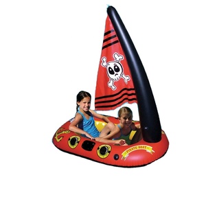 Bateau pirate <span class=keywords><strong>gonflable</strong></span> pour enfants avec drapeau, flotteur pirate pour <span class=keywords><strong>piscine</strong></span>, fête, <span class=keywords><strong>club</strong></span>, avec 2 poignées, jeu d'eau amusant, jouets pour enfants - Product Image 1