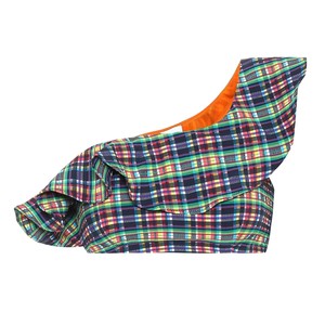 Custom Plaid Swimwear Seersucker One-shoulder Bikini <strong>Top</strong> High-Waist Bottom <strong>Checker</strong> 2 Piece Bathing Suit Gingham Check Swimsuit - Product Image 3