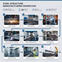 Structure en acier préfabriquée, entrepôt de distribution sur le terrain pour l'aide humanitaire, bâtiment métallique à déploiement rapide