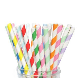 25PCS/Pack Biodegradable Paper <b>Straws</b> Disposable Striped Paper <b>Drinking</b> <b>Straws</b> Rainbow Colors Striped <b>Drinking</b> <b>Straws</b> <b>for</b> Juice - Product Image 4
