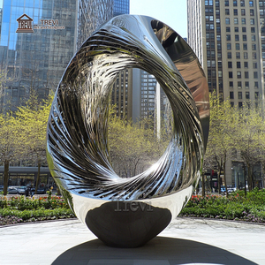 Statue en métal miroir au design personnalisé <span class=keywords><strong>Sculpture</strong></span> d'extérieur à grande échelle en acier inoxydable - Product Image 6