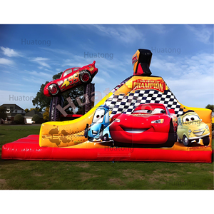 Huatong thương mại <span class=keywords><strong>Inflatable</strong></span> chướng ngại vật <span class=keywords><strong>Inflatable</strong></span> xe trượt trượt phim hoạt hình ngoài trời inflatables lâu đài Combo Slide cho trẻ em - Product Image 5