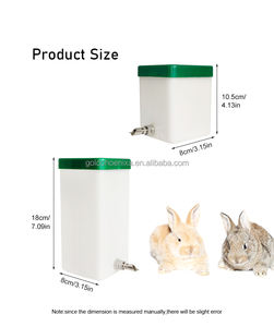 QA 500ml 1L bottiglia di plastica automatica di coniglio acqua in acciaio inox roditori capezzolo bevitore per gabbia - Product Image 2