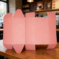 Boîte à biscuits personnalisée de qualité alimentaire, couleur rose et noire, pour crêpes, biscuits, beignets, desserts, rouleaux de cannelle, boîte en papier avec séparateurs, emballage pour boulangerie