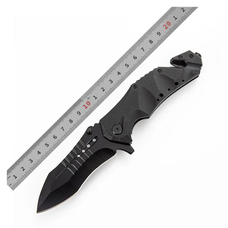 wide kukri blade 3cr13 steel folding knife with aluminum handle outdoor camping knife survival hunting belt cutter rescue knife
