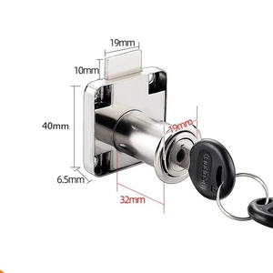 Nouvelle serrure de tiroir de bureau en acier laminé à froid, en alliage de zinc avec clés, loquet de meuble, quincaillerie antivol pour porte de meuble et armoire - Product Image 6