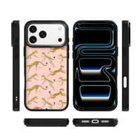 Coque de téléphone AG Feeling Black Edge avec motif léopard doré pour iPhone 17, 17 Pro Max, 16 Pro, 15 – Coque magnétique