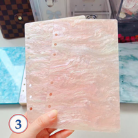 Lumineux Belle Marbre Blanc Perle Paillettes D'or Argent Feuille En Plastique Conseil Dur Cahier Classeur Couverture
