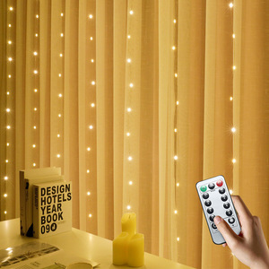 Guirlande lumineuse LED féérique imperméable IP44 3*3m 3*2m 3*1m Éclairage décoratif <span class=keywords><strong>de</strong></span> <span class=keywords><strong>Noël</strong></span> d'<span class=keywords><strong>intérieur</strong></span> - Product Image 3