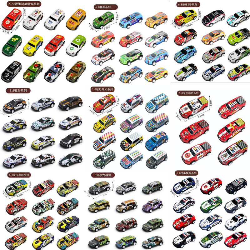 Go-Kart en tôle de fer de 6,8 cm (couleur aléatoire)