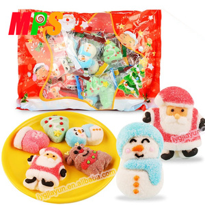 ขนมมาร์ชเมลโล่ลายการ์ตูนสโนว์แมน บรรจุภัณฑ์ของขวัญฮาลาล ดีไซน์ตลกๆ สำหรับคริสต์มาส - Product Image 1