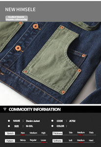 Hot Selling Classic Style Men's <strong>Denim</strong> <strong>Jackets</strong> Latest Plus Size <strong>Lightweight</strong> and Breathable for Winter Wholesale Offered - Product Image 6