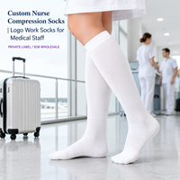 Chaussettes de compression confortables pour infirmières, marque privée, pour les détaillants de produits de bien-être, avec support pour la fourniture et l'approbation des échantillons