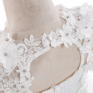 Vestidos de Niña de las Flores para 13 a 14 Años, Espalda Descubierta, Satén, Vestido de Primera Comunión para Fiestas de Primavera, Diseño Floral ODM - Product Image 4