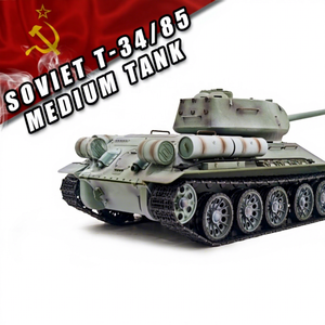 COOLBANK Tanque RC <span class=keywords><strong>T</strong></span>-<span class=keywords><strong>34</strong></span>/85 Camuflaje de Nieve Personalizado 3909-1 PRO Modelo de Batalla Soviético con Disparo de BB, Humo y Sonido 2.4Ghz Edición de Coleccionista - Product Image 3
